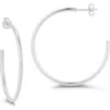 Chloe & Madison Chloe And Madison 2mm Hoop Earrings In Silver