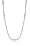Chloe & Madison Chloe And Madison 3mm Cubic Zirconia Tennis Necklace In Silver