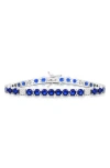 Chloe & Madison Chloe And Madison 4mm Cubic Zirconia Tennis Bracelet In Silver