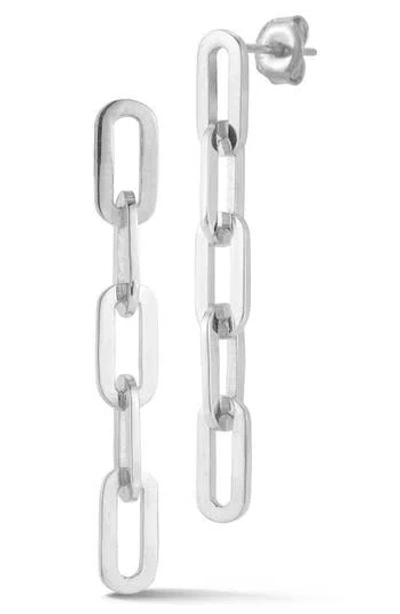 Chloe & Madison Chloe And Madison 5-link Chain Drop Earrings In Silver