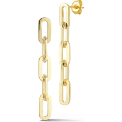 Chloe & Madison Chloe And Madison 5-link Chain Linear Drop Earrings In Gold