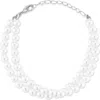 Chloe & Madison Chloe And Madison 6mm Cultured Pearl Double Strand Bracelet In Silver