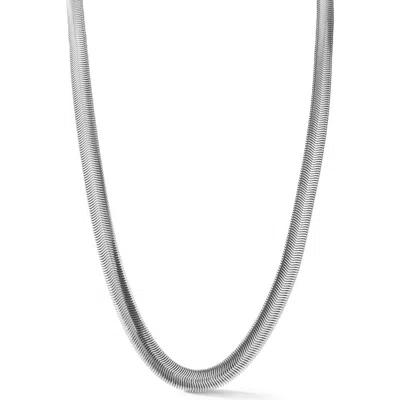 Chloe & Madison Chloe And Madison 6mm Snake Chain Necklace In Metallic
