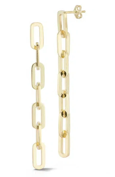 Chloe & Madison Chloe And Madison 7-link Chain Linear Drop Earrings In Gold
