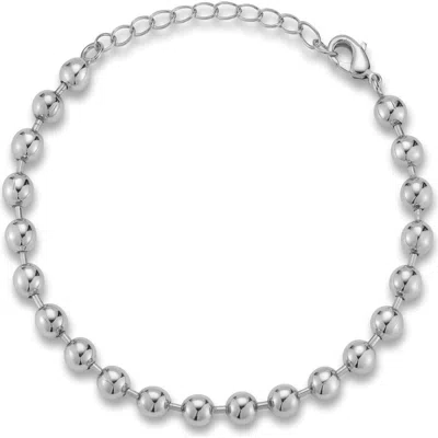 Chloe & Madison Chloe And Madison Ball Chain Bracelet In Metallic