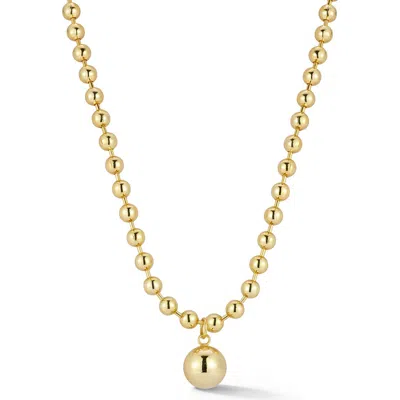 Chloe & Madison Chloe And Madison Ball Pendant Ball Chain Necklace In Gold