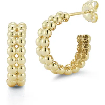 Chloe & Madison Chloe And Madison Beaded Hoop Earrings In Gold