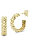 Chloe & Madison Chloe And Madison Beaded Hoop Earrings In Gold