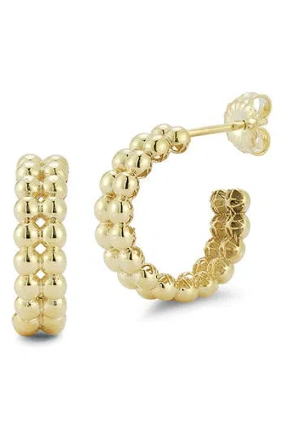 Chloe & Madison Chloe And Madison Beaded Hoop Earrings In Gold