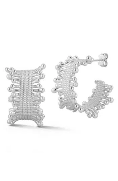 Chloe & Madison Chloe And Madison Bold Hoop Earrings In Silver