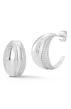 Chloe & Madison Chloe And Madison Bold Hoop Earrings In Silver