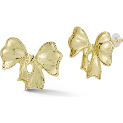 Chloe & Madison Chloe And Madison Bow Stud Earrings In Gold