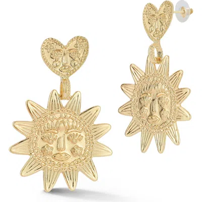 Chloe & Madison Chloe And Madison Celestial Drop Earrings In Gold