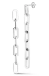 Chloe & Madison Chloe And Madison Chain Link Drop Earrings In Silver