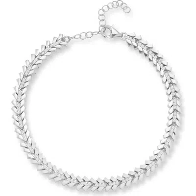 Chloe & Madison Chloe And Madison Chevron Bracelet In Silver