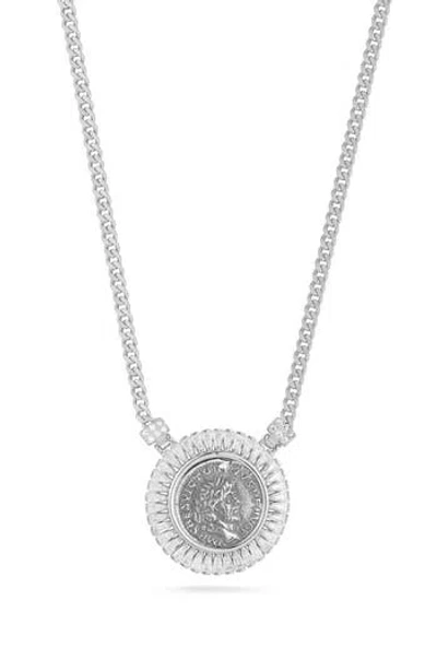 Chloe & Madison Chloe And Madison Coin Necklace In Silver