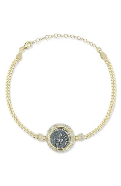 Chloe & Madison Chloe And Madison Coin Pendant Bracelet In Gold