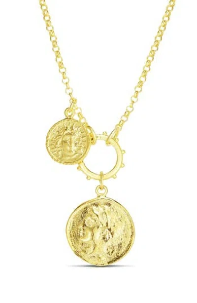 Chloe & Madison Chloe And Madison Coin Pendant Necklace In Gold