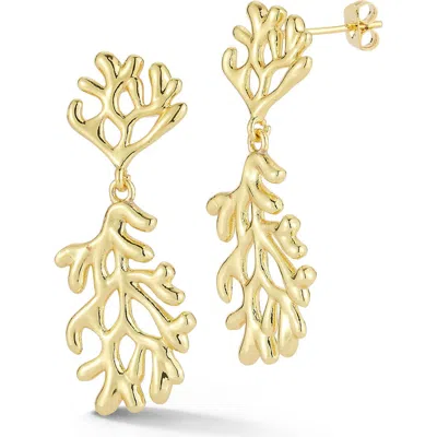 Chloe & Madison Chloe And Madison Coral Drop Earrings In Gold