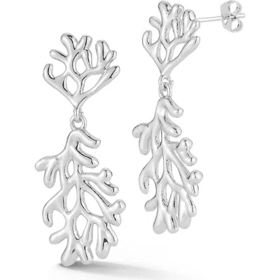Chloe & Madison Chloe And Madison Coral Drop Earrings In Metallic