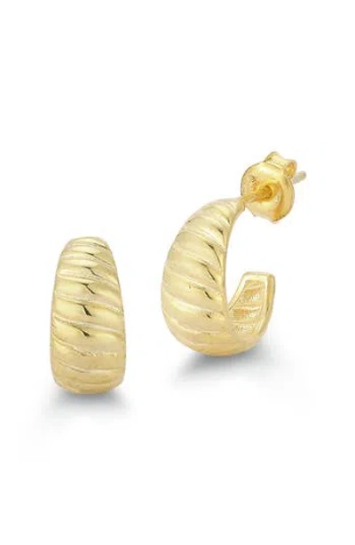 Chloe & Madison Chloe And Madison Croissant Huggie Hoop Earrings In Gold