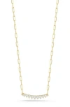 Chloe & Madison Chloe And Madison Cubic Zirconia Bar Necklace In Gold