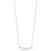 Chloe & Madison Chloe And Madison Cubic Zirconia Bar Necklace In Silver