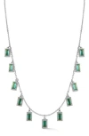 Chloe & Madison Chloe And Madison Cubic Zirconia Charm Necklace In Silver