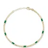 Chloe & Madison Chloe And Madison Cubic Zirconia Curb Anklet In Gold