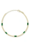 Chloe & Madison Chloe And Madison Cubic Zirconia Curb Bracelet In Gold