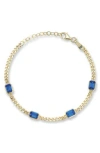 Chloe & Madison Chloe And Madison Cubic Zirconia Curb Bracelet In Gold