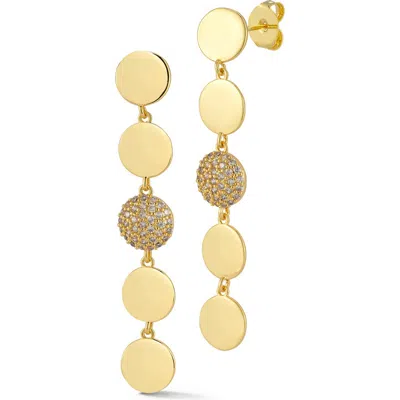 Chloe & Madison Chloe And Madison Cubic Zirconia Drop Earrings In Gold