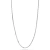 Chloe & Madison Chloe And Madison Cubic Zirconia Heart Curb Chain Necklace In Silver