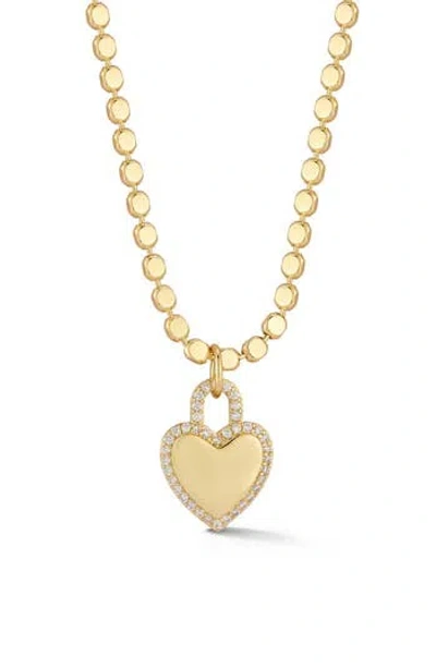 Chloe & Madison Chloe And Madison Cubic Zirconia Heart Pendant Necklace In Gold