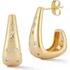 Chloe & Madison Chloe And Madison Cubic Zirconia Hoop Earrings In Gold