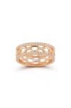 Chloe & Madison Chloe And Madison Cubic Zirconia Link Band Ring In Gold