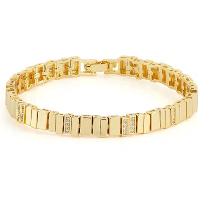 Chloe & Madison Chloe And Madison Cubic Zirconia Link Bracelet In Gold