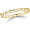 Chloe & Madison Chloe And Madison Cubic Zirconia Link Hinged Bangle Bracelet In Gold