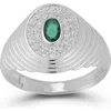 Chloe & Madison Chloe And Madison Cubic Zirconia Ribbed Signet Ring In Silver