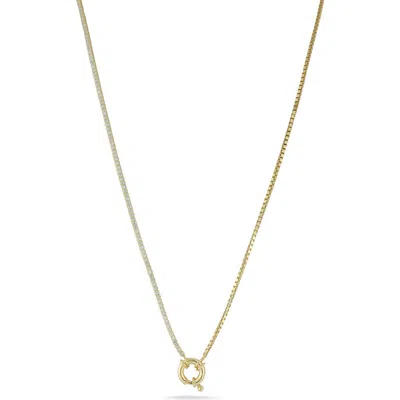 Chloe & Madison Chloe And Madison Cubic Zirconia Spring Ring Pendant Necklace In Gold