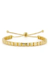 Chloe & Madison Chloe And Madison Cubic Zirconia Square Bracelet In Gold