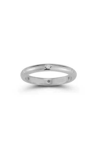 Chloe & Madison Chloe And Madison Cubic Zirconia Stackable Band Ring In Silver