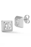 Shop Chloe & Madison Chloe And Madison Cubic Zirconia Stud Earrings In Silver