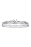 Chloe & Madison Chloe And Madison Cubic Zirconia Tennis Bracelet In Silver