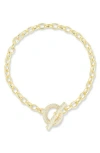 Chloe & Madison Chloe And Madison Cubic Zirconia Toggle Bracelet In Gold