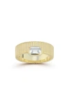 Chloe & Madison Chloe And Madison Cubic Zirconia Vintage Band Ring In Gold