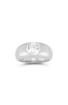 Chloe & Madison Chloe And Madison Cushion Cut Cubic Zirconia Dome Ring In Silver