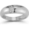 Chloe & Madison Chloe And Madison Cz Dome Ring In Silver