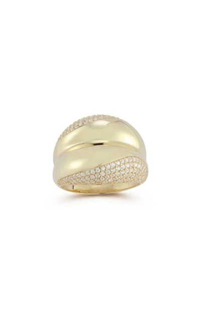Chloe & Madison Cz Dome Statement Ring In Gold