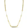 Chloe & Madison Chloe And Madison Cz Paper Clip Chain Necklace In Gold